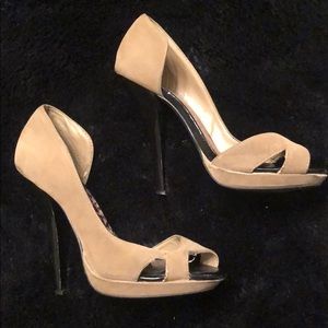 Tan stilettos by Penny loves Kenny